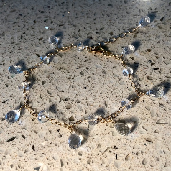 White Topaz Gold Filled Bracelet - Picture 4 of 8